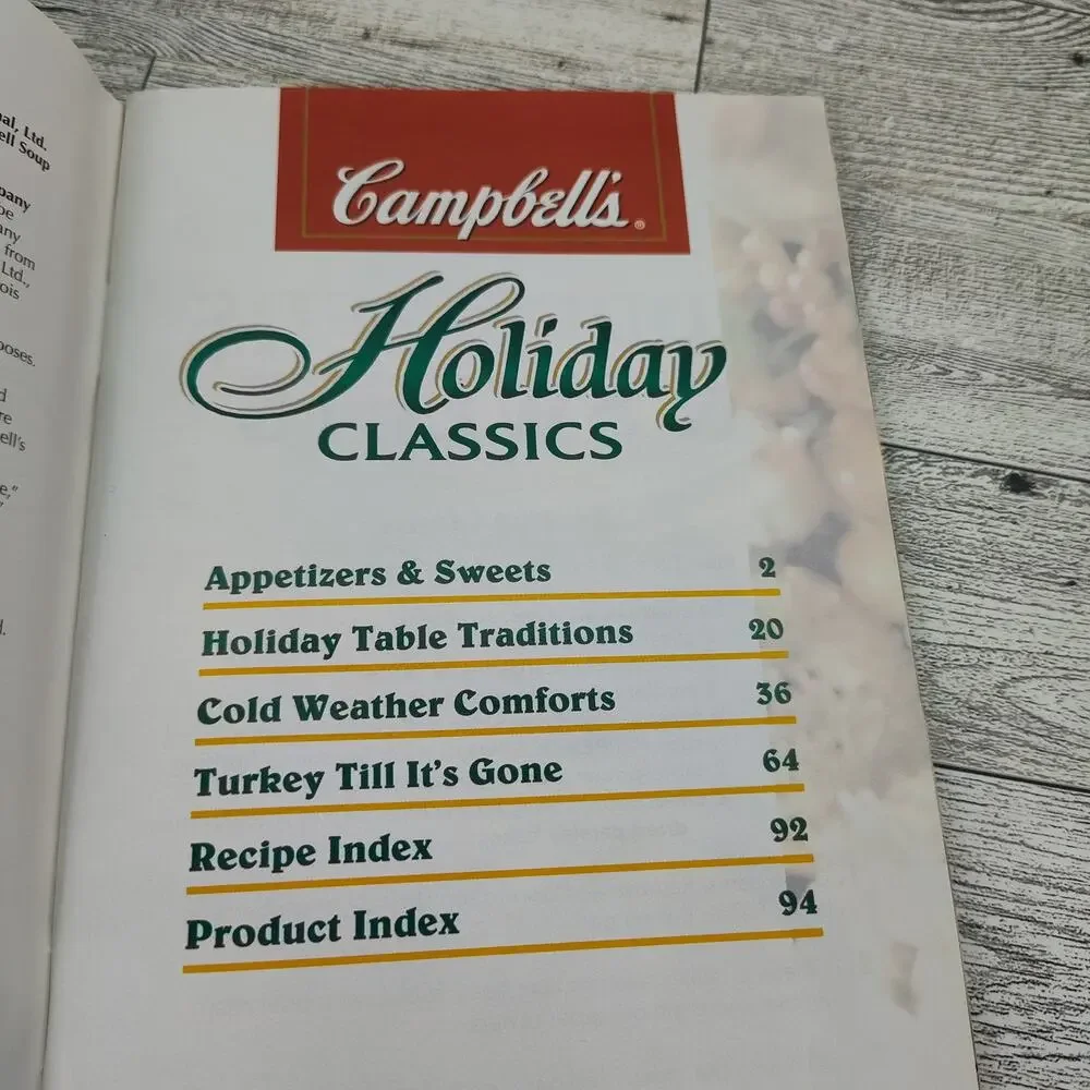 Campbells Holiday Classics‎ 60 Fast Festive Recipes Cookbook Booklet 1998